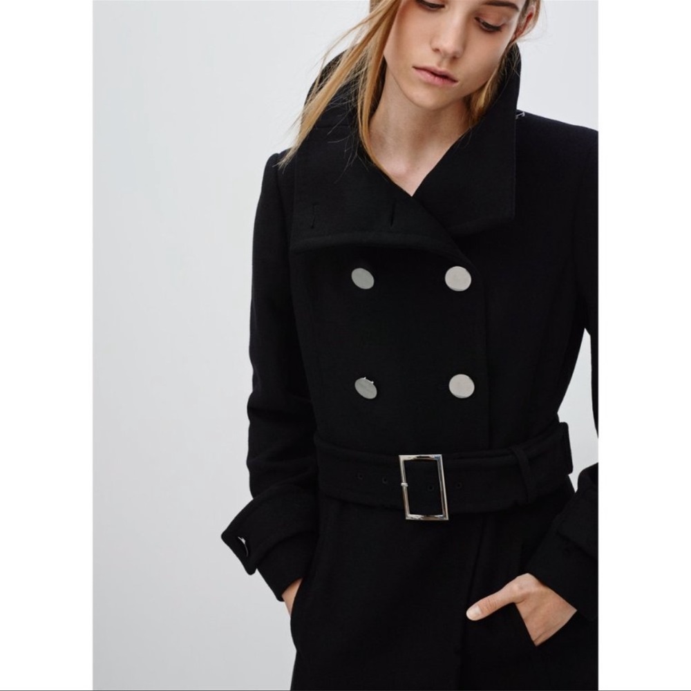 Aritzia T. Babaton Bromley Wool Blend Military Coat - Picture 2 of 13